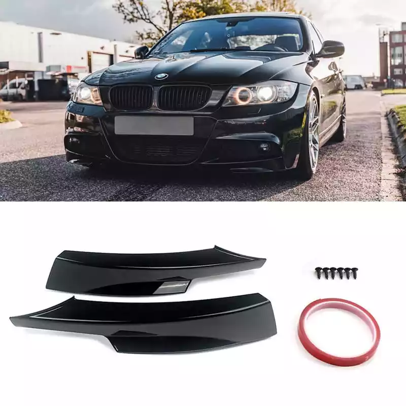 DMB12003-bmw-e90-e91-priekinio-bamperio-spliteriai-juodi-blizgus-fl-lci-facelift-1