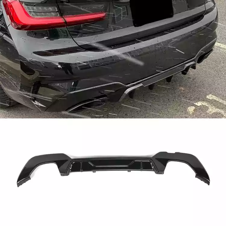 DMB18005-bmw-g20-g21-galinio-buferio-difuzorius-m340i-juodas-blizgus-1x1-dvigubi-ismetimai-1